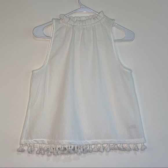 Sun & shadow tassel top white sleeveless 8114 new - Picture 4 of 10